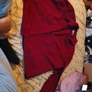 Burgundy no button Blazer
